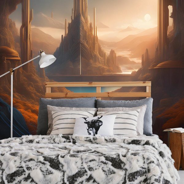 fototapeta z twierdzą z książek Tolkiena
