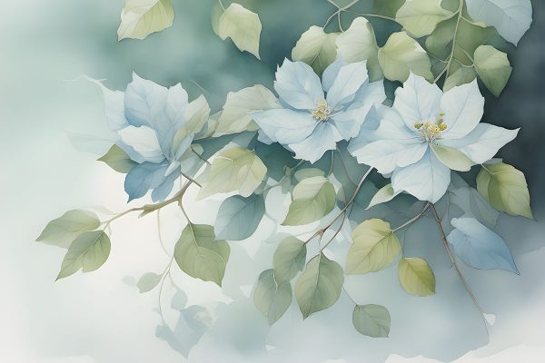 Tapeta z motywem botanicznym