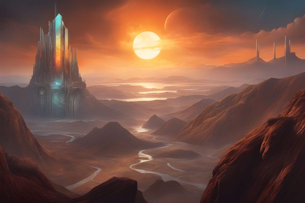 tapeta z wieżami z powieści Tolkiena