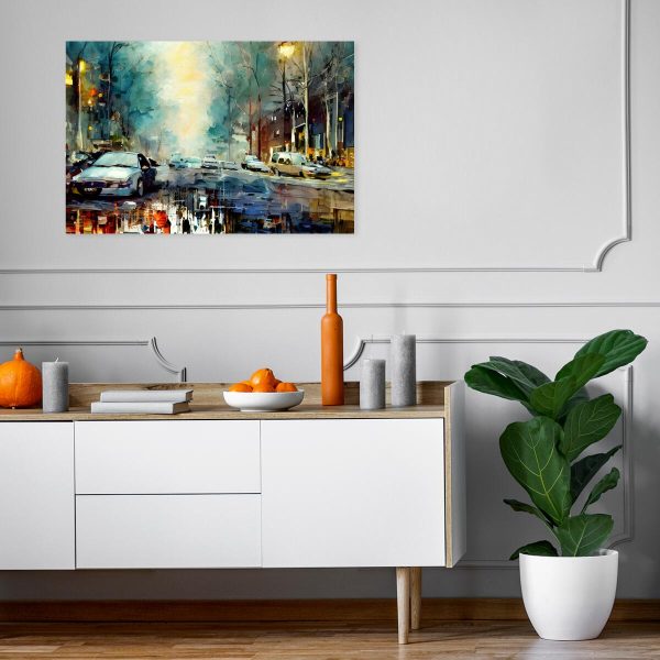 Miejska ulica na obrazie