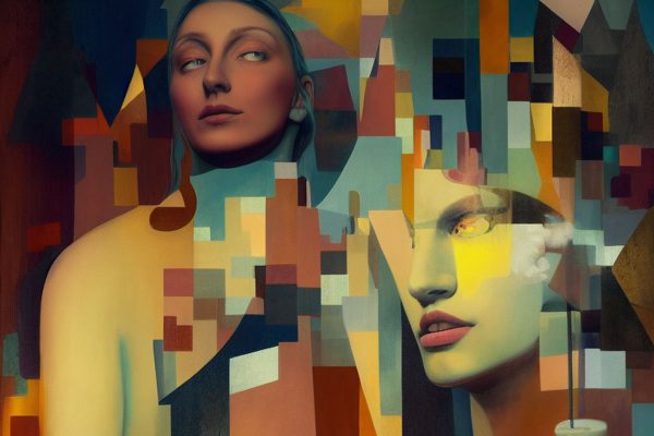 Obraz abstrakcja i portrety