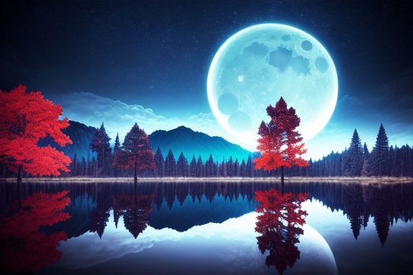 Obraz pełnia księżyca