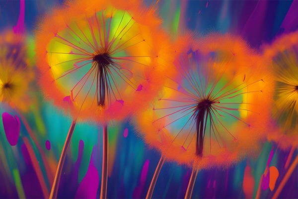 Obraz rozświetlony dmuchawiec