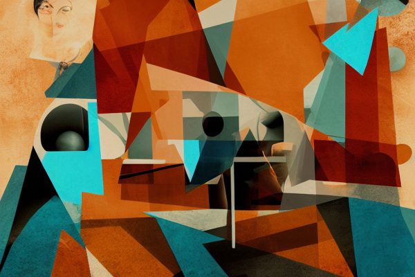 Obraz z abstrakcyjną kompozycją