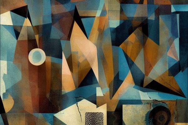 Obraz z abstrakcyjnymi formami