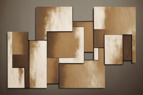 Obraz z geometrycznymi figurami