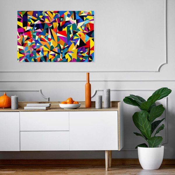 Obraz z kolorowymi figurami