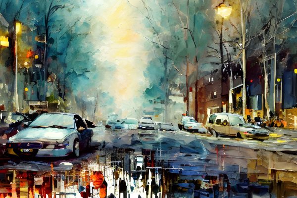 Obraz z motywem ulicy