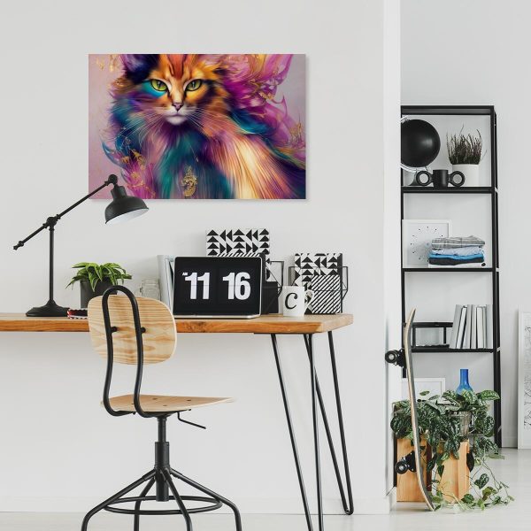 Obraz z pięknym kotem