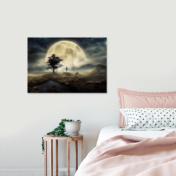 Obraz z samotnym drzewem