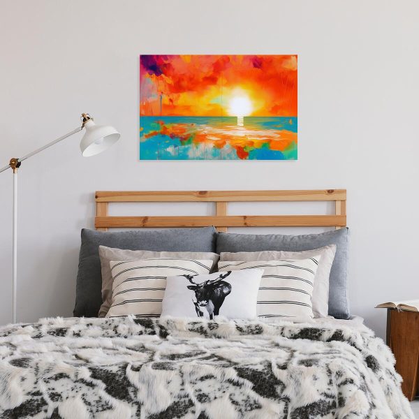 obraz - zachód słońca nad morzem