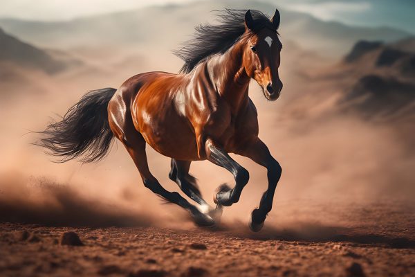 Fototapeta koń na prerii