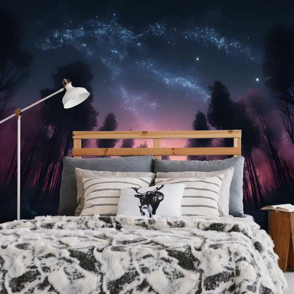 tapeta niebo nad lasem