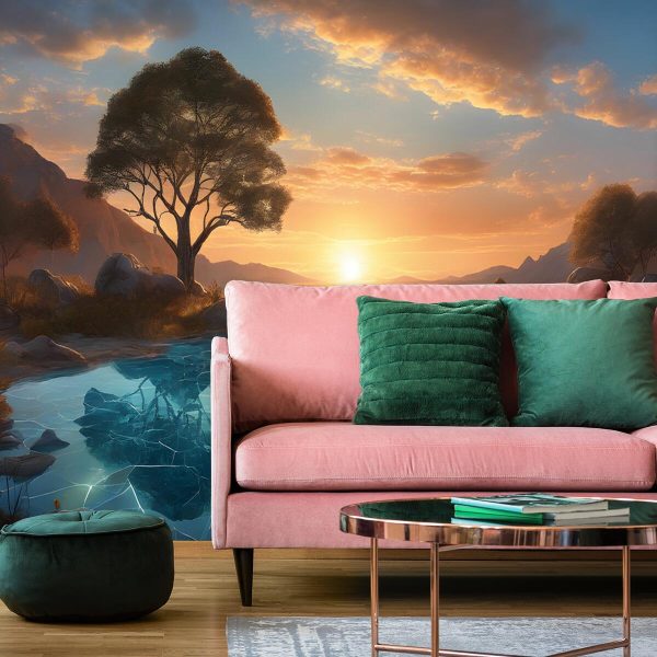 tapeta z widokiem na jezioro