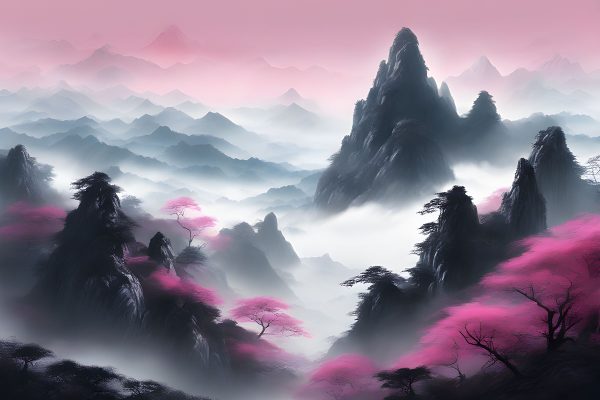 Pejzaż z mgłą na tapecie