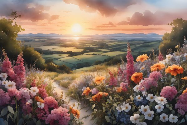 Tapeta z widokiem na dolinę