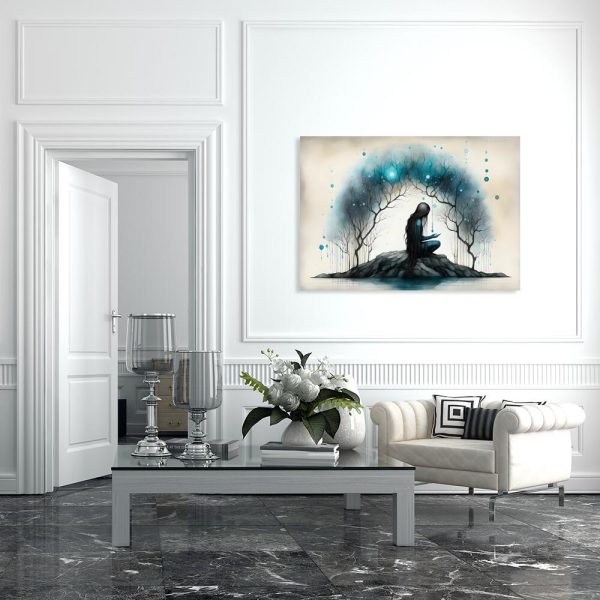 Obraz z człowiekiem