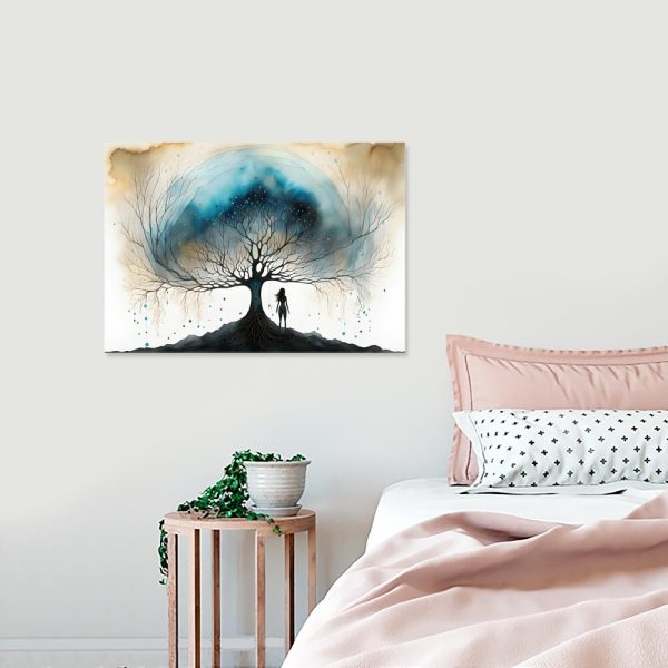 Obraz z tajemniczym drzewem