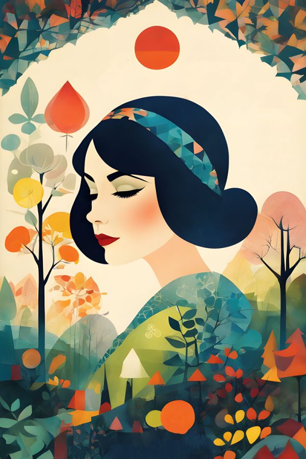 Plakat z bajkową dziewczynką