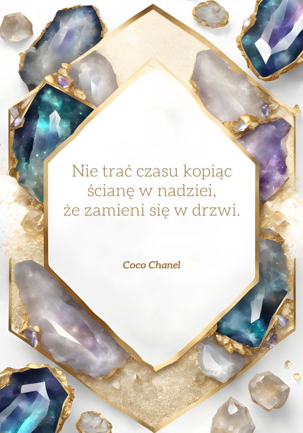Plakat z cytatem Coco Chanel