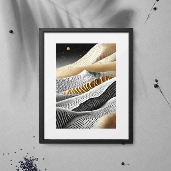 plakat z krajobrazem pustynnym