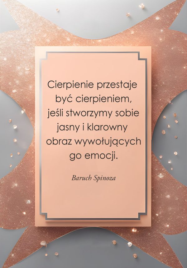 Plakat z maksymą - Spinoza