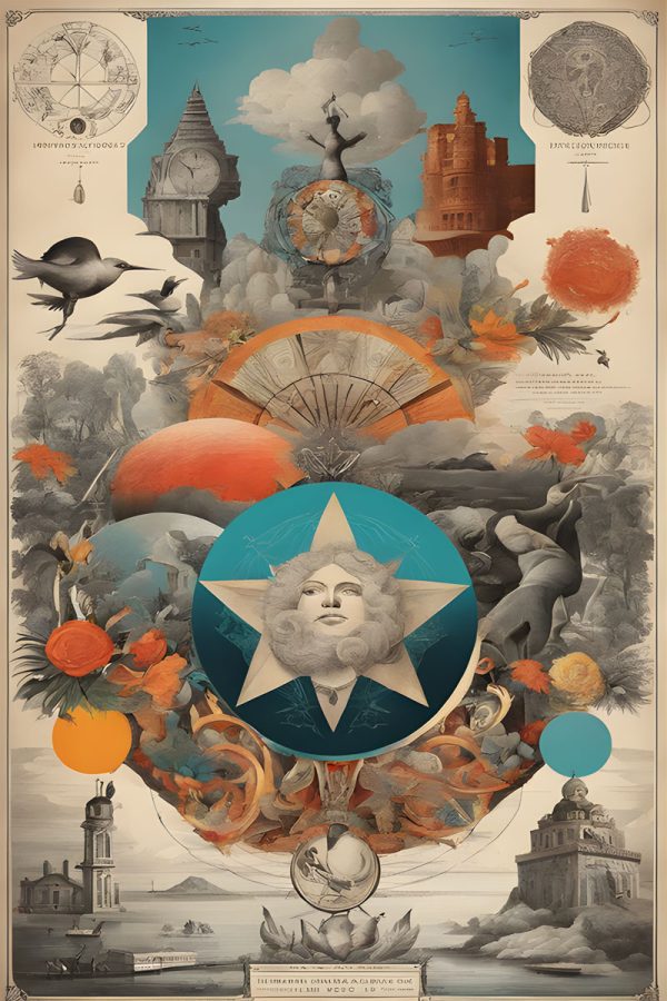 Plakat z tajemniczymi elementami