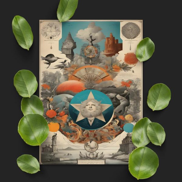 Plakat ze świątyniami