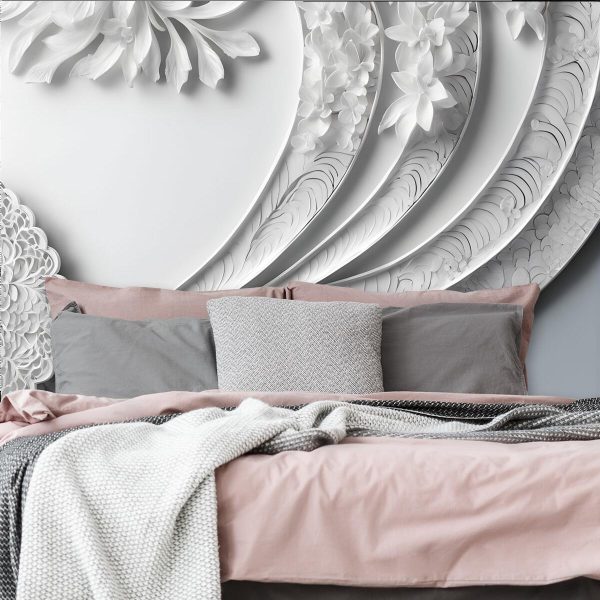 foto-tapeta z gipsowymi stiukami