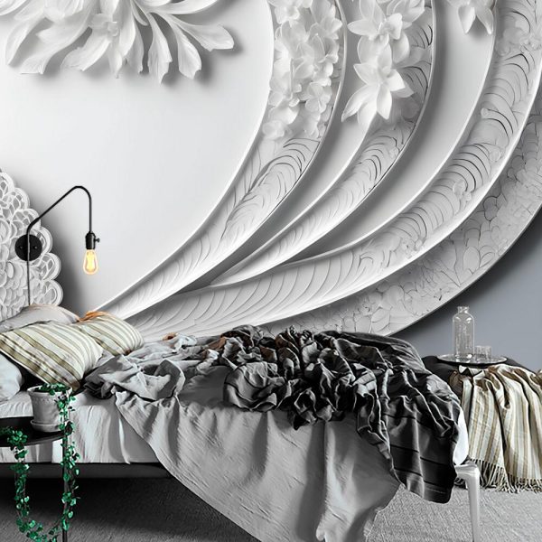 fototapeta z gipsowymi abstrakcjami