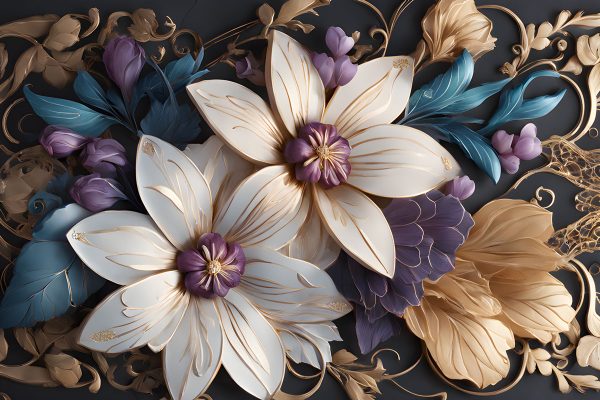 Fototapeta z kwiatami do salonu