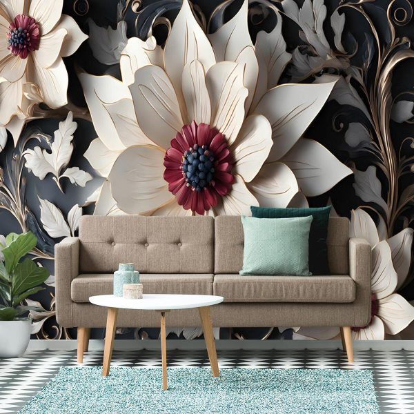 fototapeta z ornamentem roślinnym