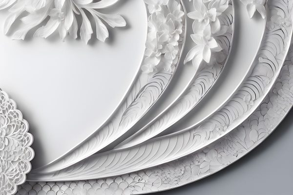 Tapeta z gipsową abstrakcją