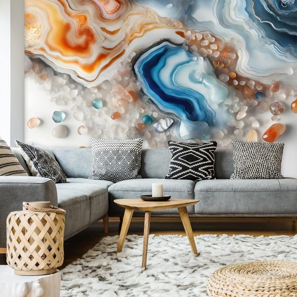 tapeta z minerałami - przekrój