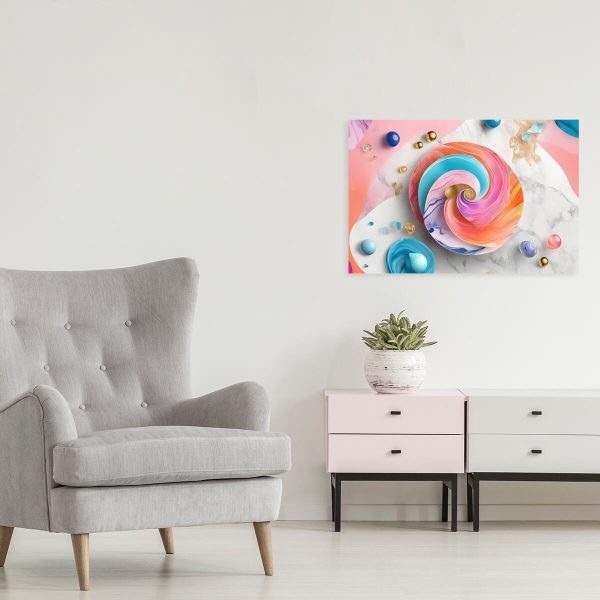 obraz z pastelową abstrakcja