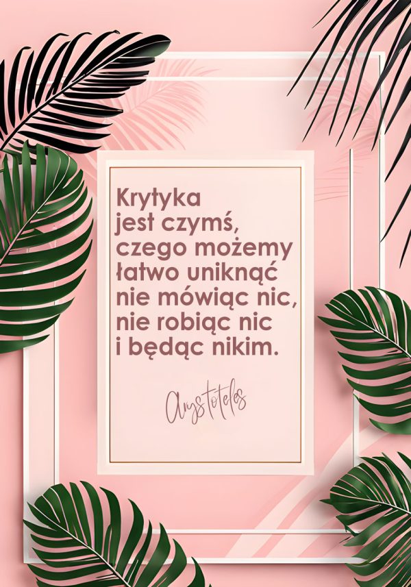 Plakat cytat z Arystotelesa