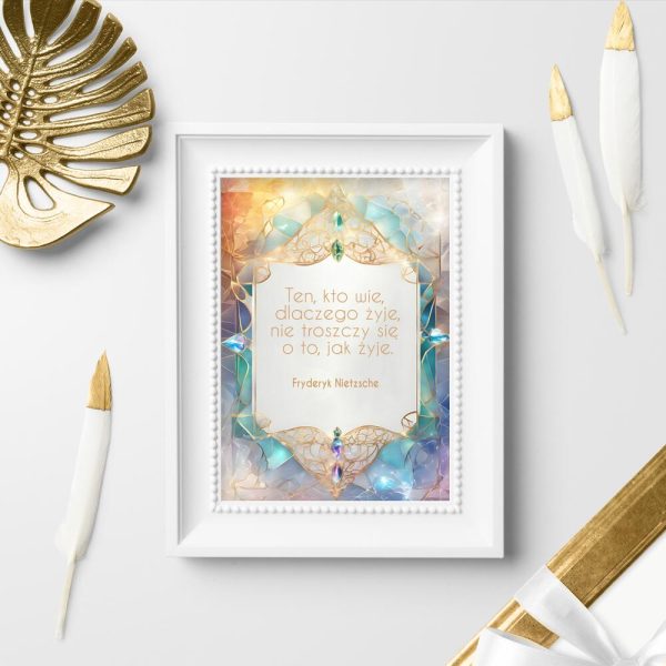 Plakat z aforyzmami - Friedrich Nietzsche