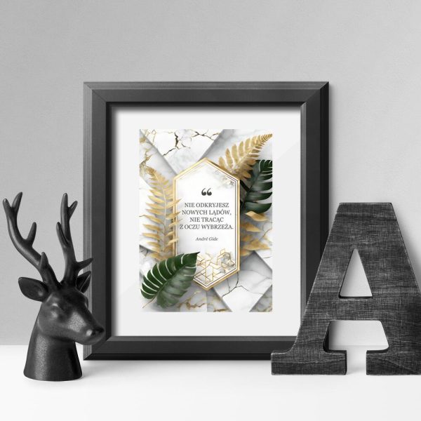 Plakat z cytatem André Gide
