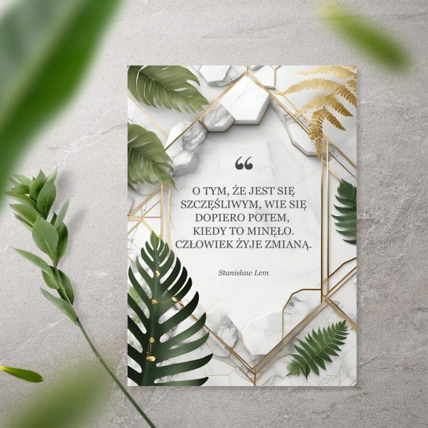 Plakat z cytatem Lema