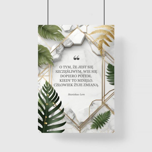 Plakat z cytatem literata
