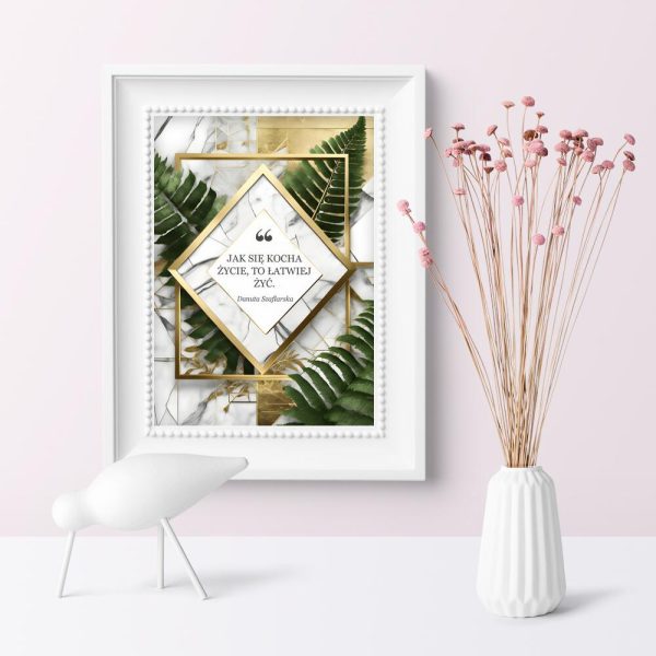 plakat z cytatem Szaflarskiej