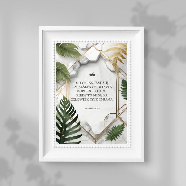 Plakat z dewizą szczęścia