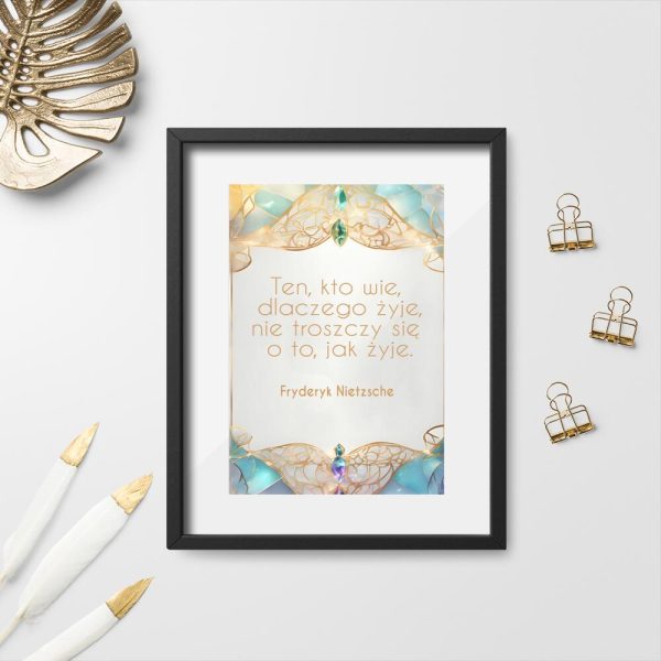 Plakat z sentencjami - Friedrich Nietzsche