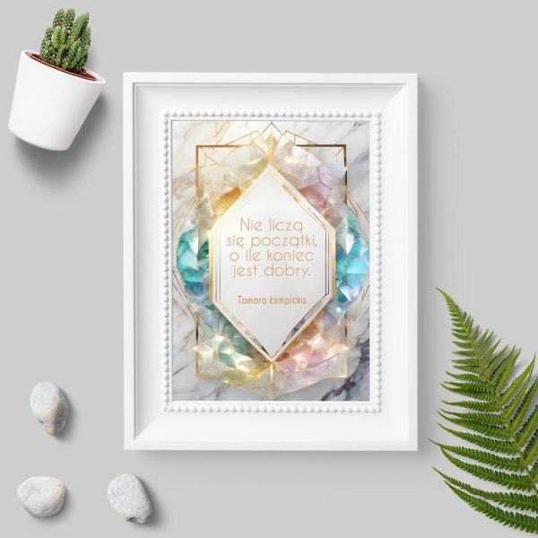 Plakat z życiową dewizą