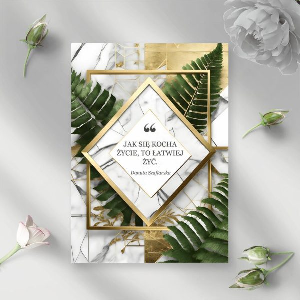 plakat ze słowami aktorki Szaflarskiej