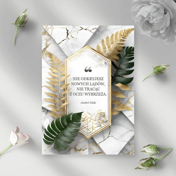 Plakat ze słowami André Gide