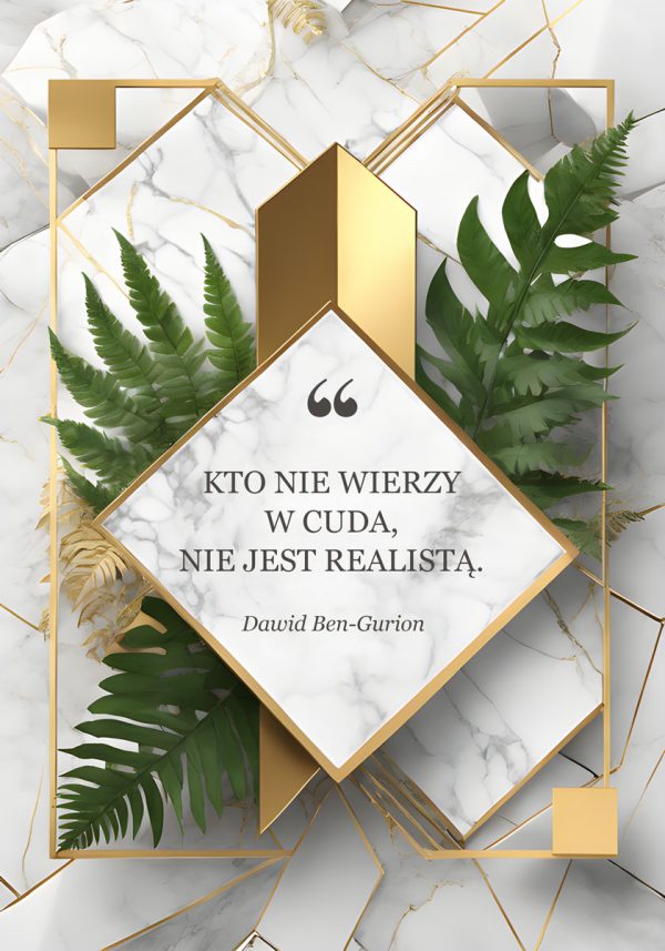 Plakat ze słowami - David Ben-Gurion