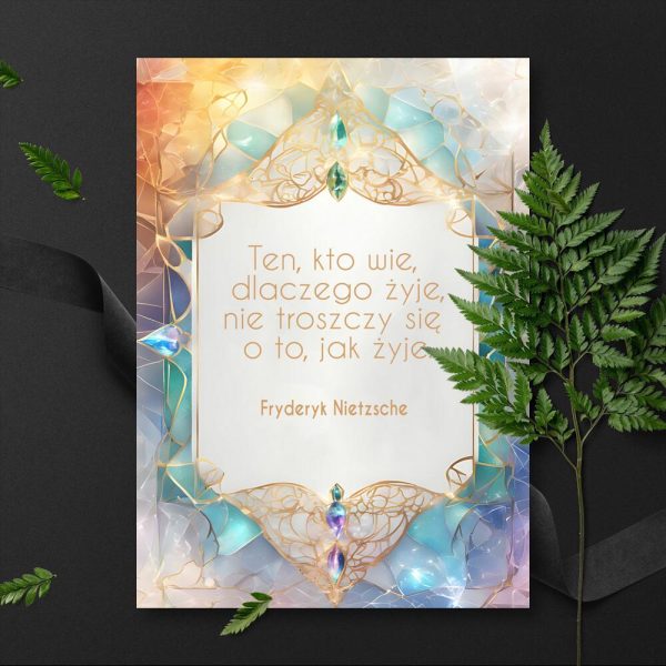 Plakat ze złotymi myślami - Friedrich Nietzsche