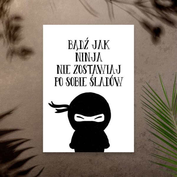 Plakat do toalety czarno-biały