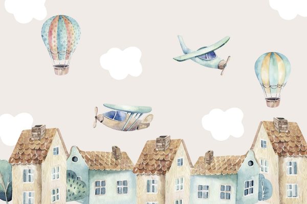 Fototapeta dla dziecka z domkami